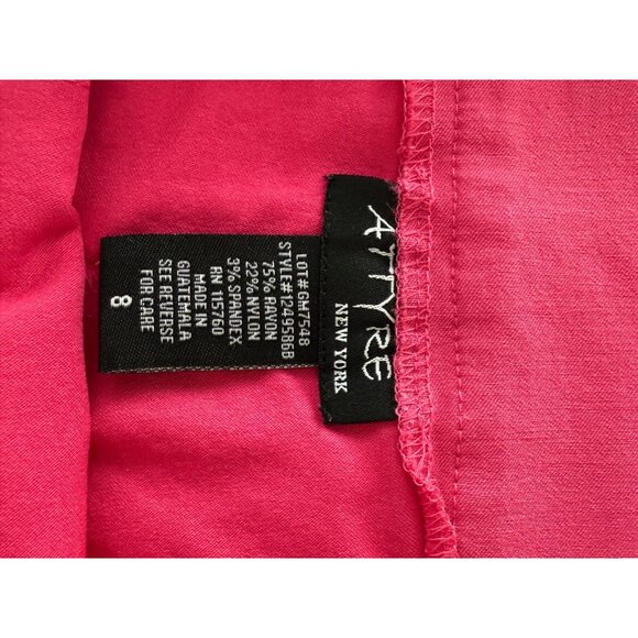 Attyre Women's Skort Size 8, Bright Pink with Metal Eyelet Accents - Picture 5 of 5